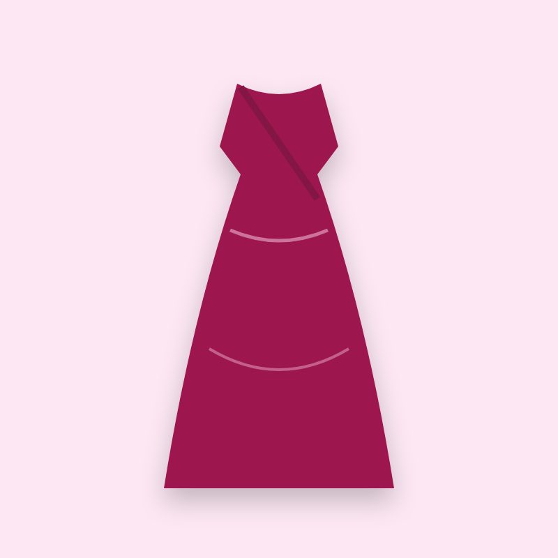 Satin Wrap Dinner Dress